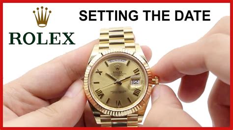 rolex datumsanzeige|how to set time on rolex.